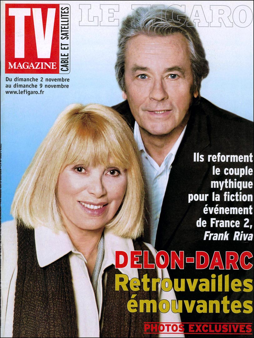 Mireille Darc et Alain Delon dans TV Magazine