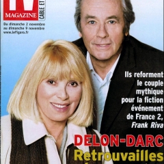 Mireille Darc et Alain Delon dans TV Magazine
